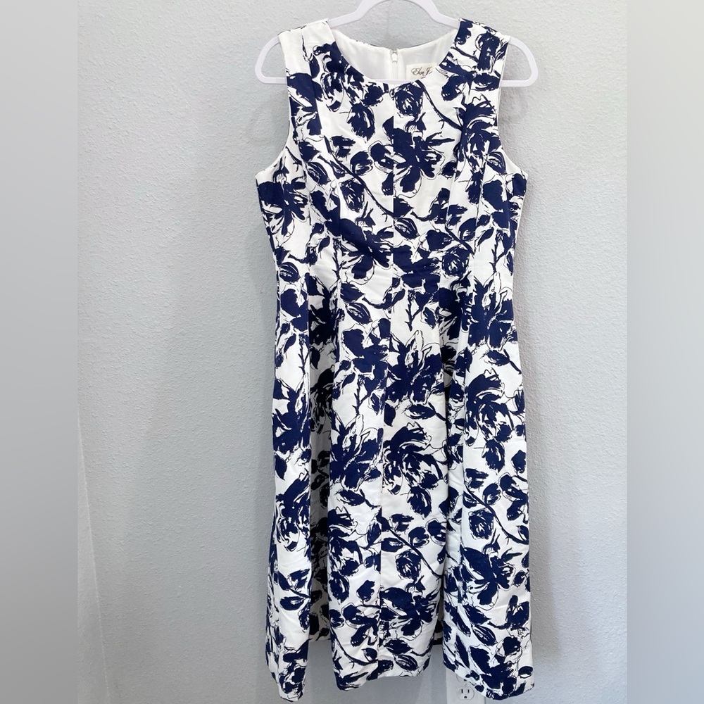 Eliza J Floral Cottagecore Mod Boho Fit And Flare Midi Dress With Pockets